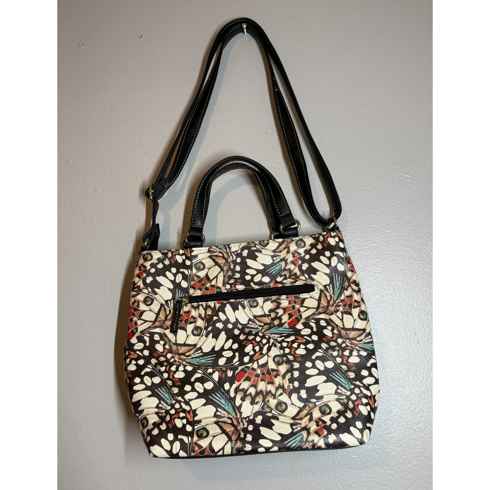 Koltov Butterfly Wing Print Crossbody Bag Multi Pocket Shoulder Purse